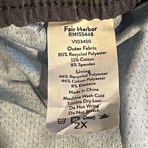 Fair Harbor The Bayberry 7 in Swim Shorts w Built in Liner Stretch Swim Trunk 2X - Picture 8 of 9